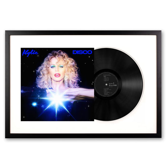 Framed Kylie Disco - Black Vinyl Album Art - RetroVibes.au