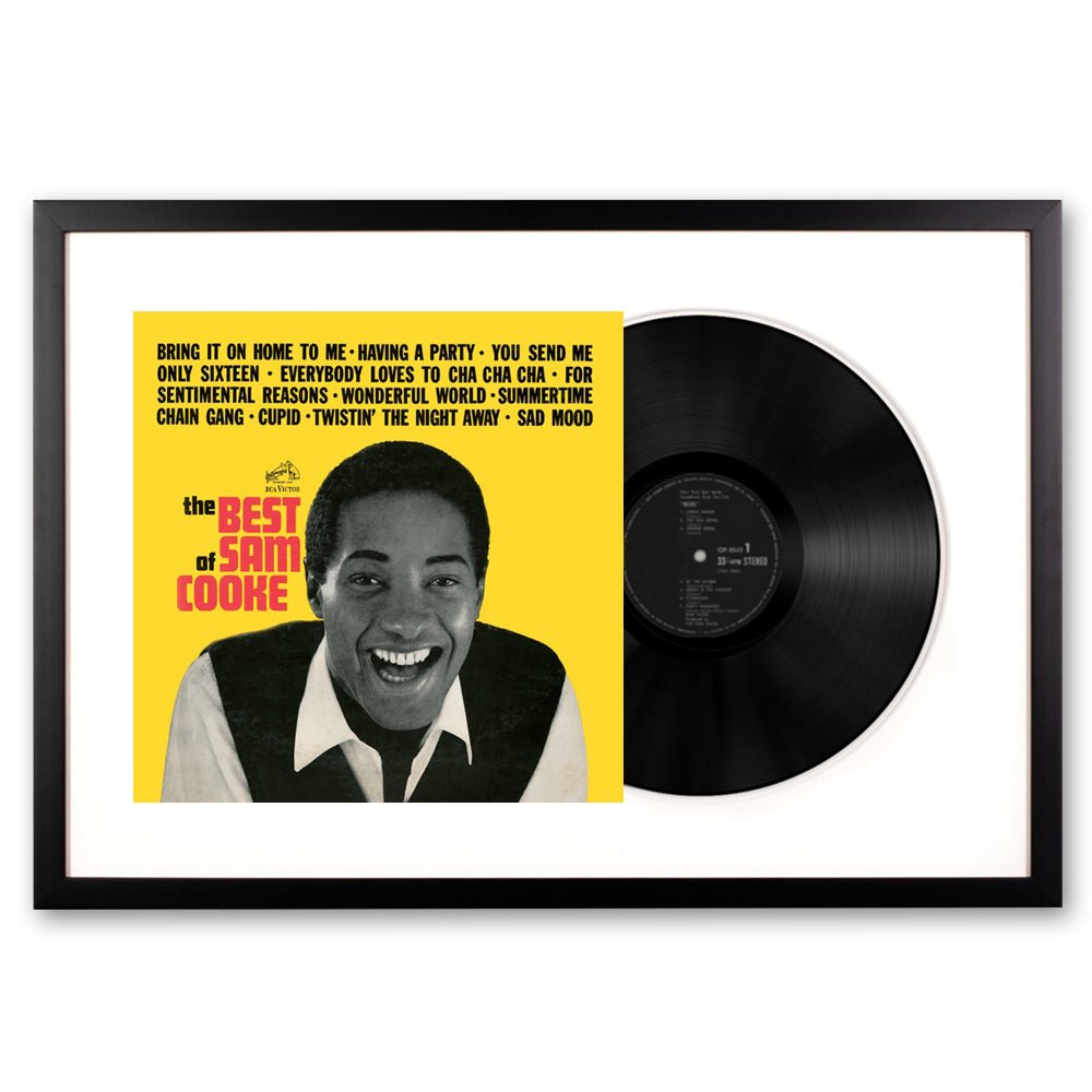 Framed Sam Cooke the Best of Sam Cooke Vinyl Album Art - RetroVibes.au