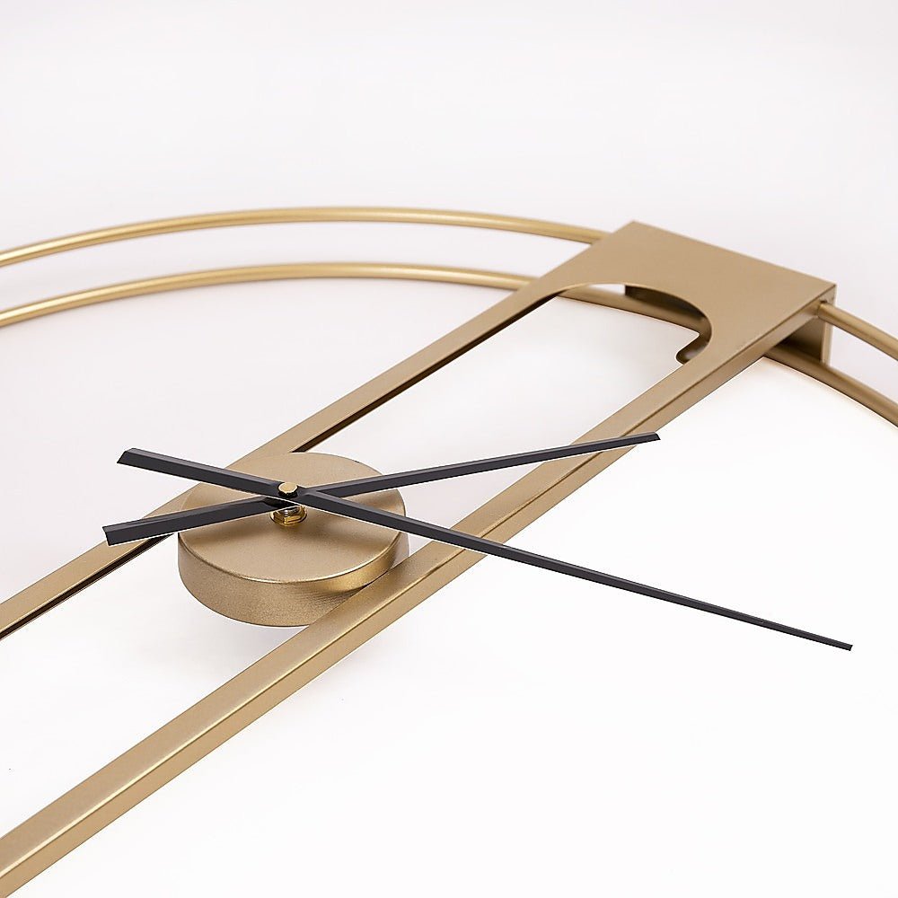 Gold Clover Metal Wall Clock - RetroVibes.au