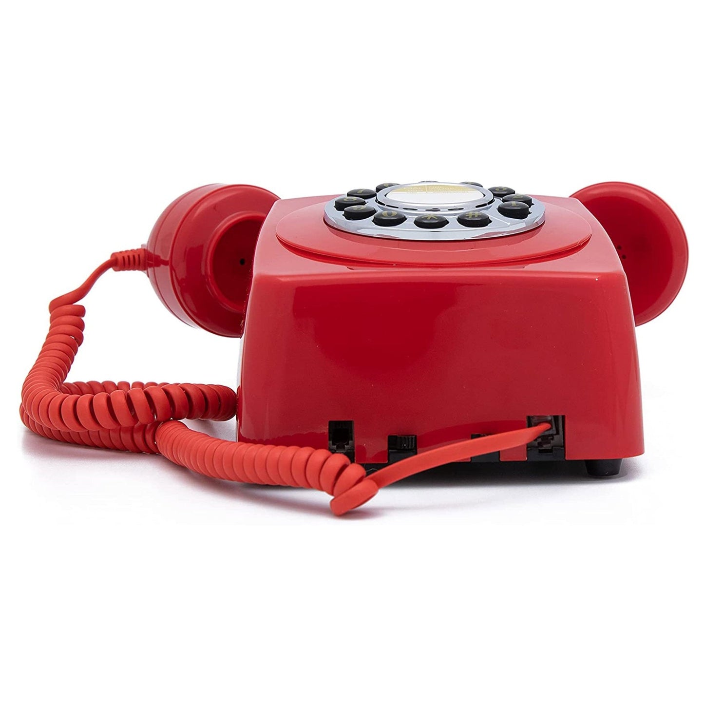 GPO 746 Retro Wall Mount Rotary Push Button Home Phone Landline Classic Red - RetroVibes.au