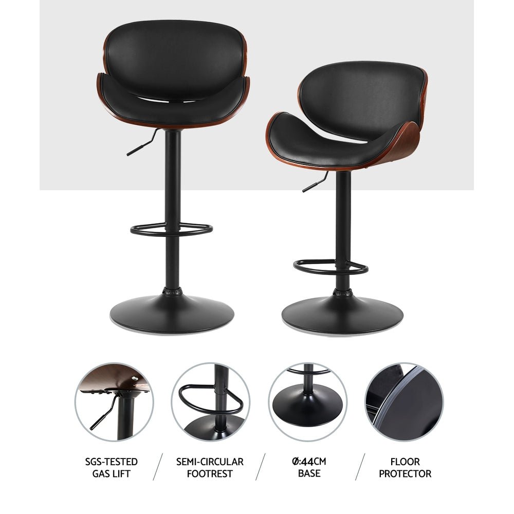 Industrial Retro Bar Stool – Black - RetroVibes.au
