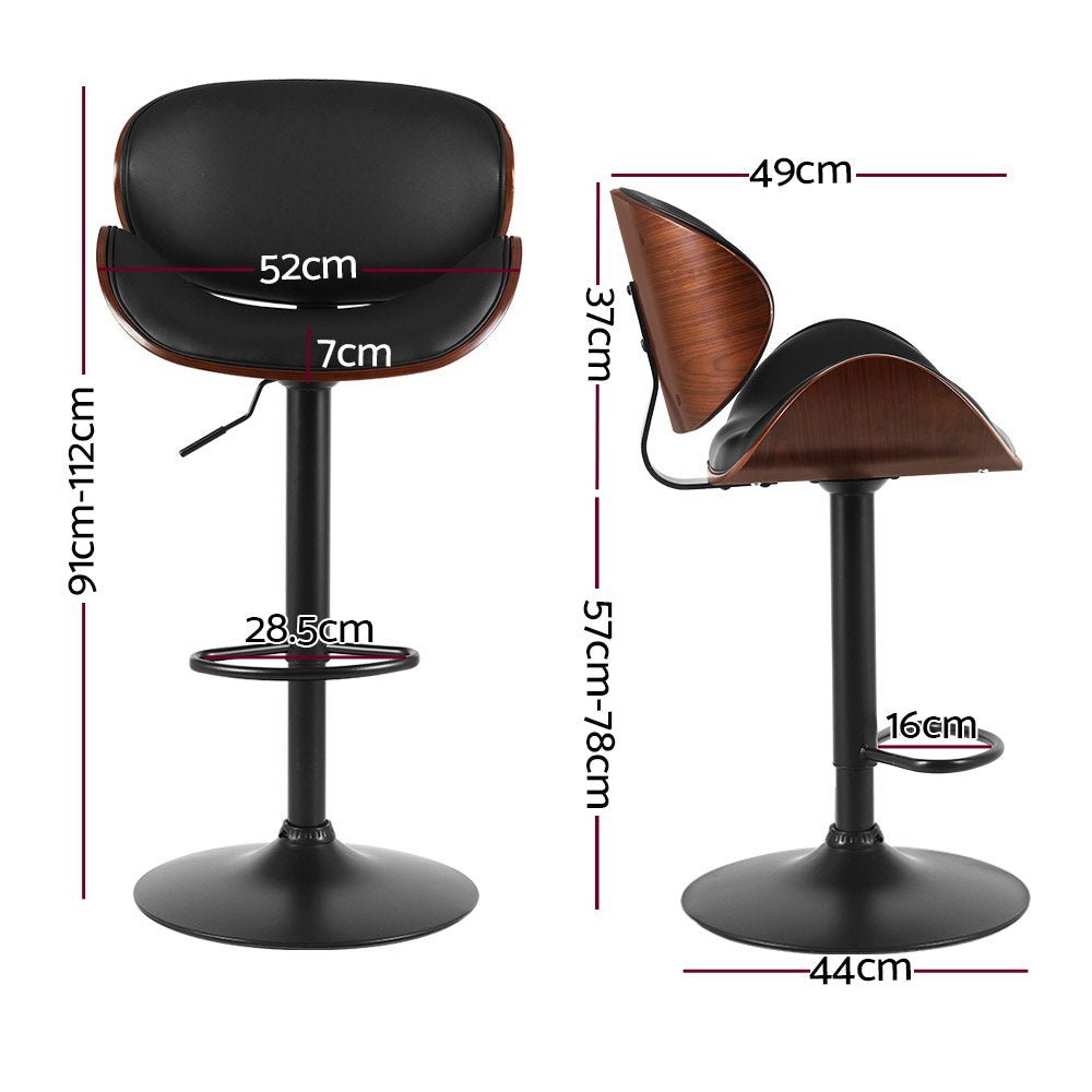 Industrial Retro Bar Stool – Black - RetroVibes.au