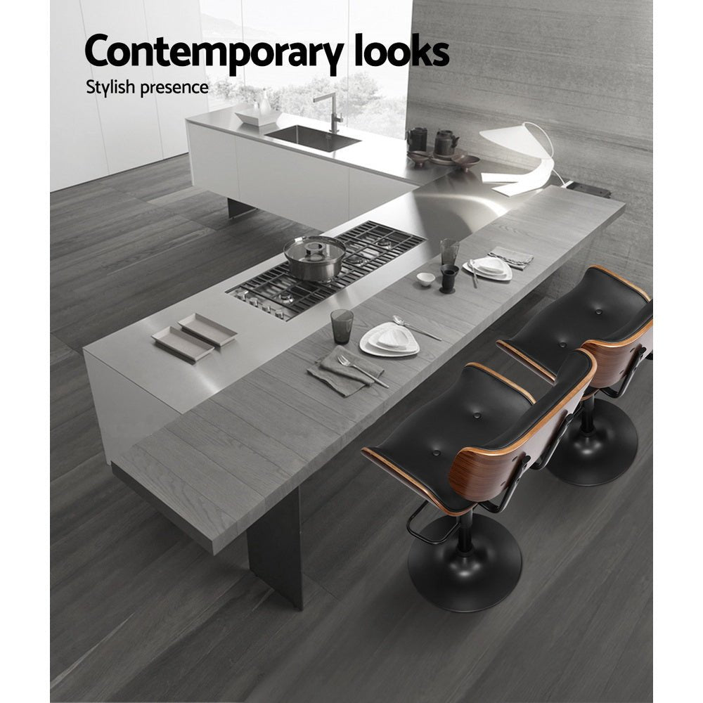 Industrial Style Retro Bar Stool – Black - RetroVibes.au