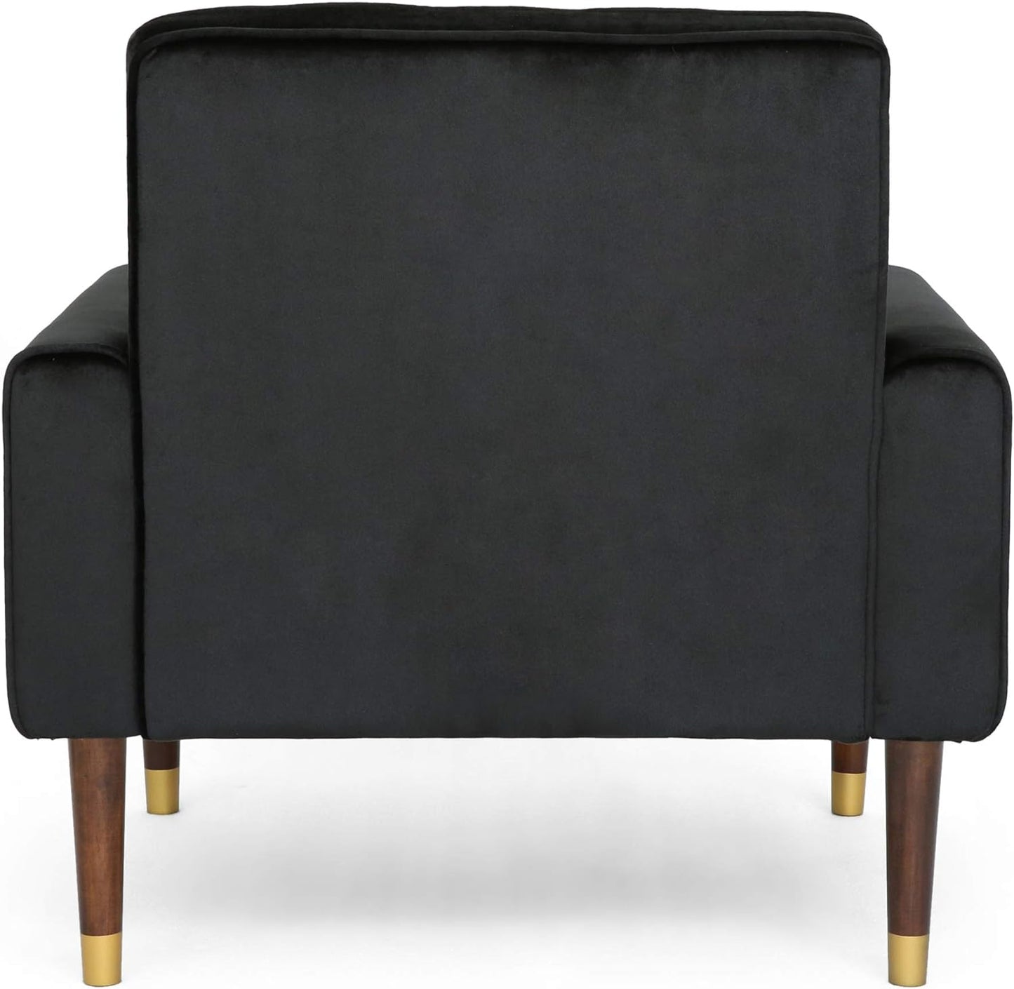Lewisham Black Tufted Velvet Armchair - RetroVibes.au