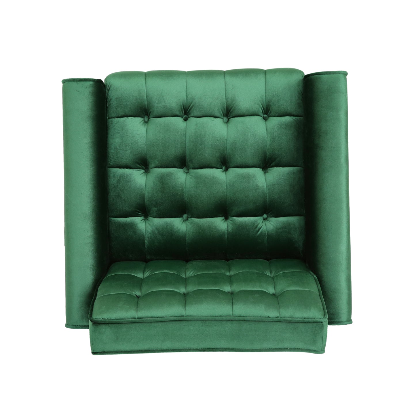 Lewisham Emerald Tufted Velvet Armchair - RetroVibes.au