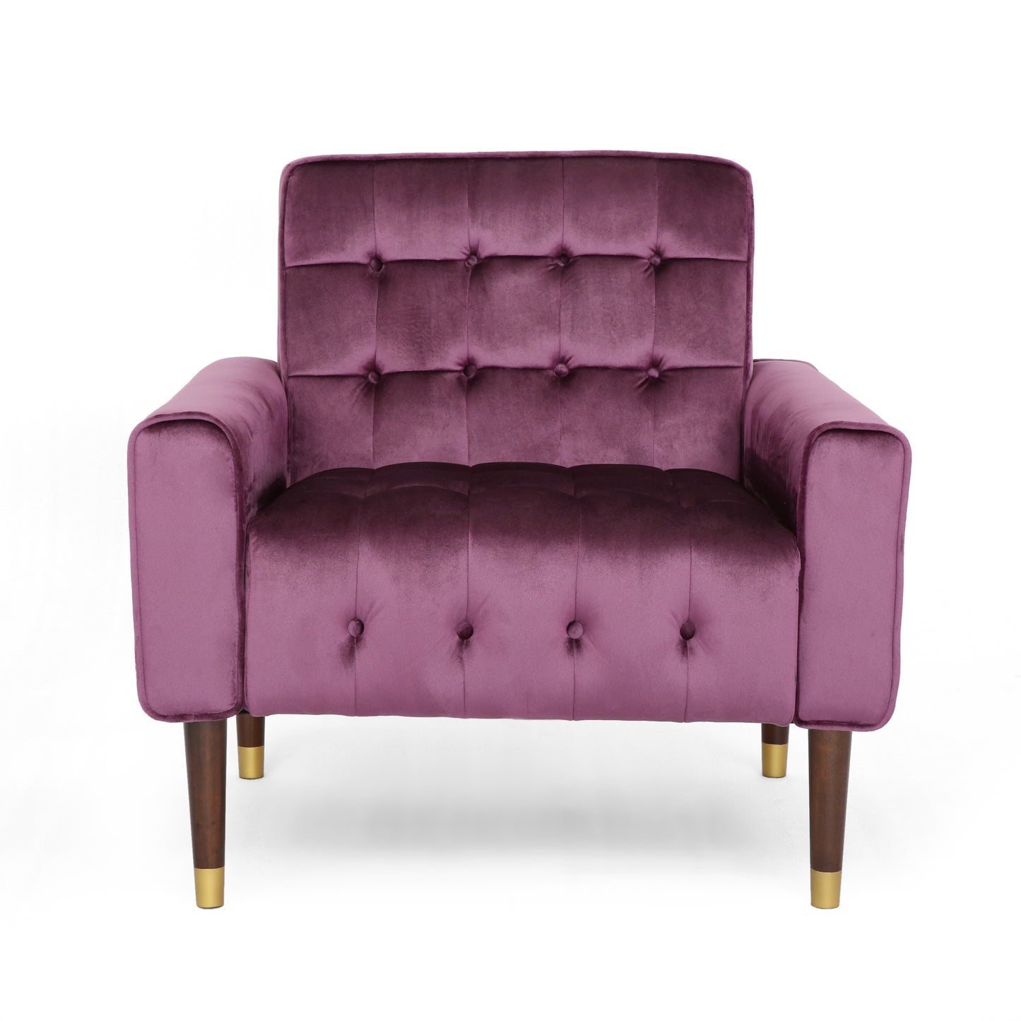 Lewisham Raisin Tufted Velvet Armchair - RetroVibes.au