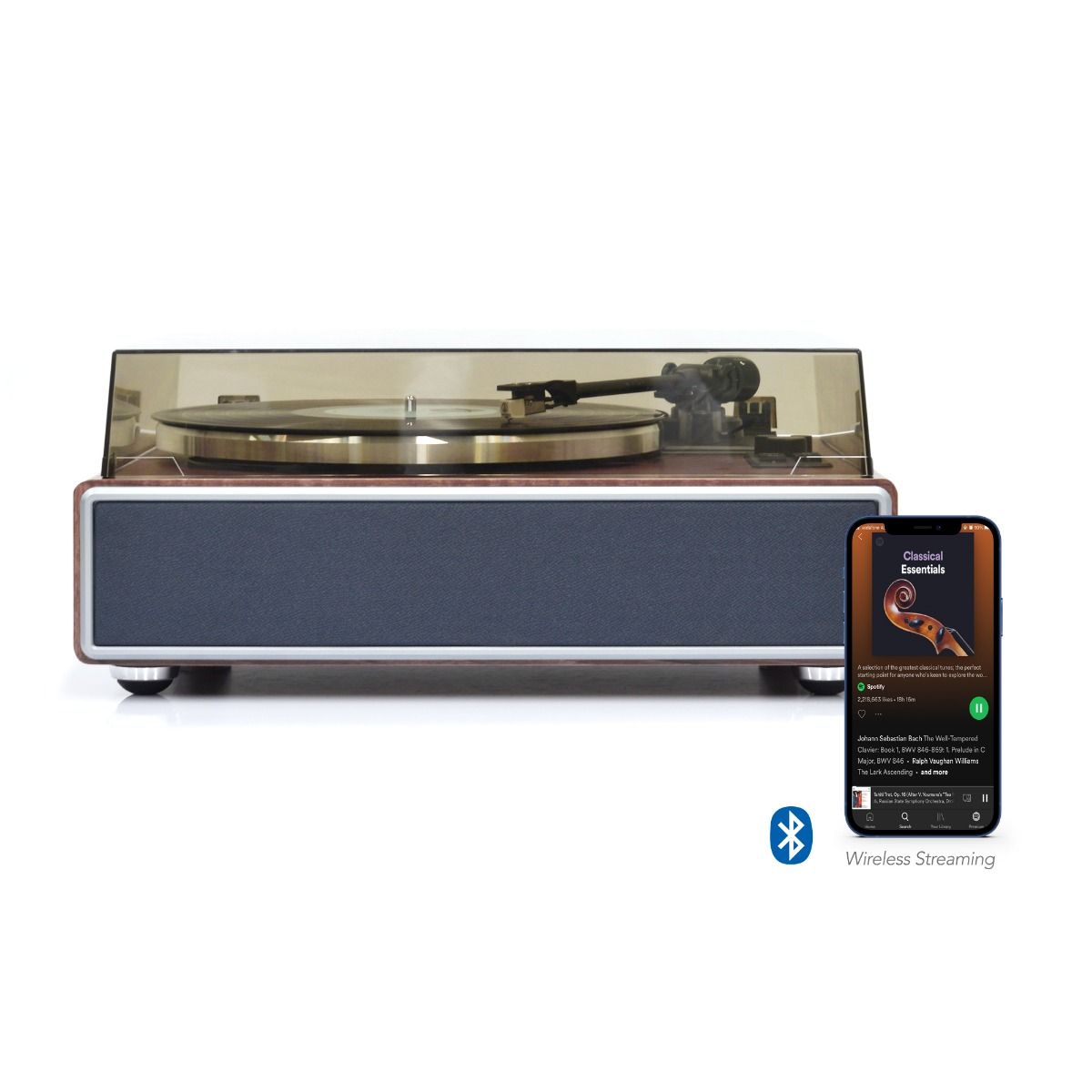 mbeat Hi - Fi Turntable with Built - In Bluetooth Receiving Speaker - RetroVibes.au