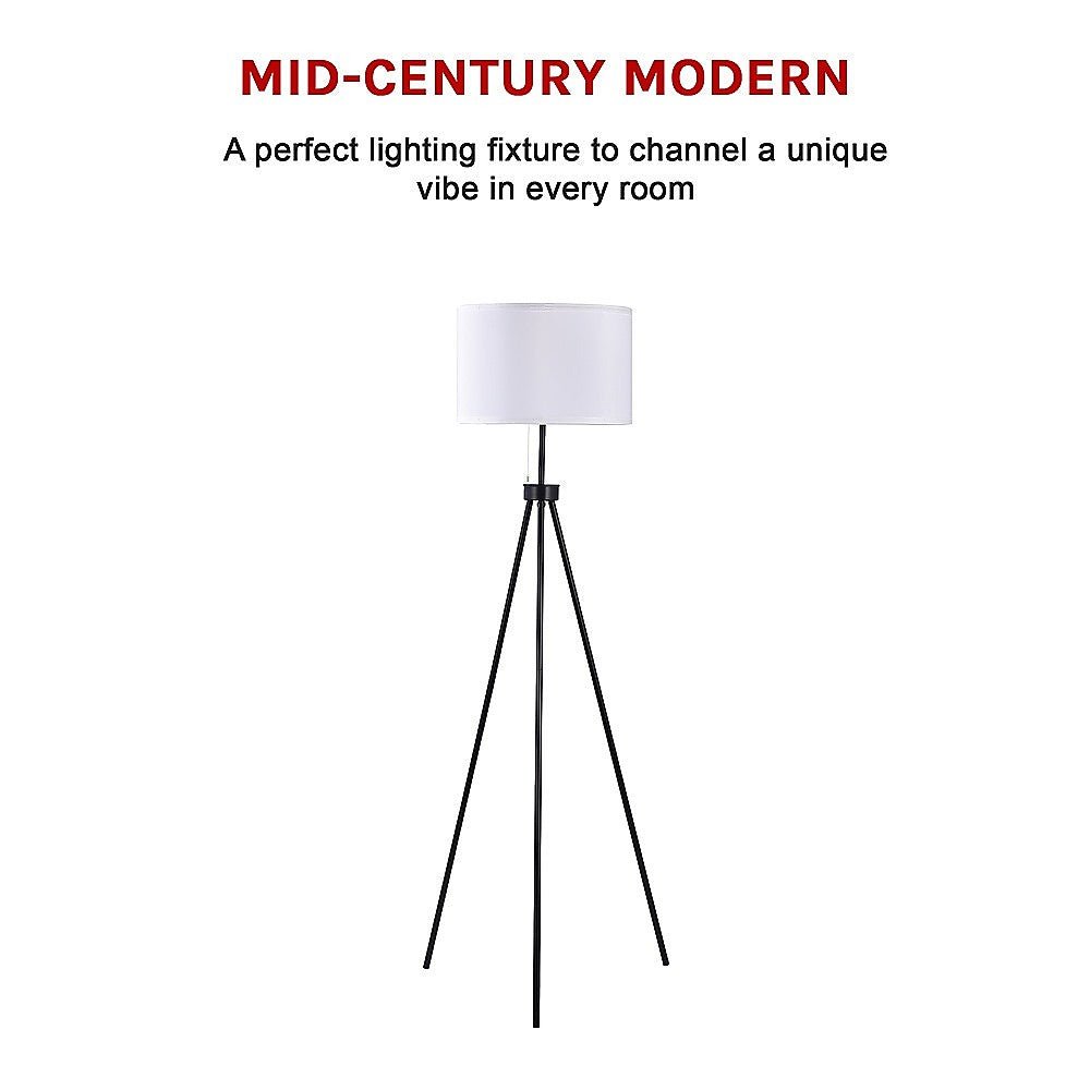 Mid - Century Floor Lamp Modern Tripod Decor Living Room Standing - RetroVibes.au