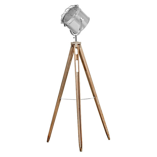 Nautical Tripod Floor Lamp Search Light Modern Chrome Head with Mesh - RetroVibes.au