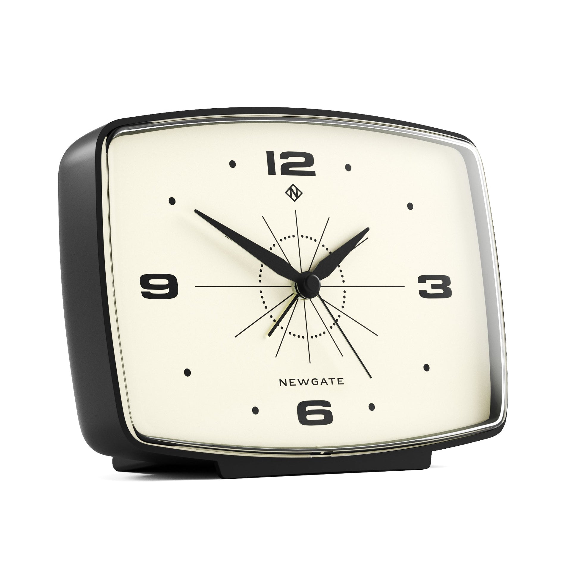 Newgate Brooklyn Alarm Clock - Black - RetroVibes.au