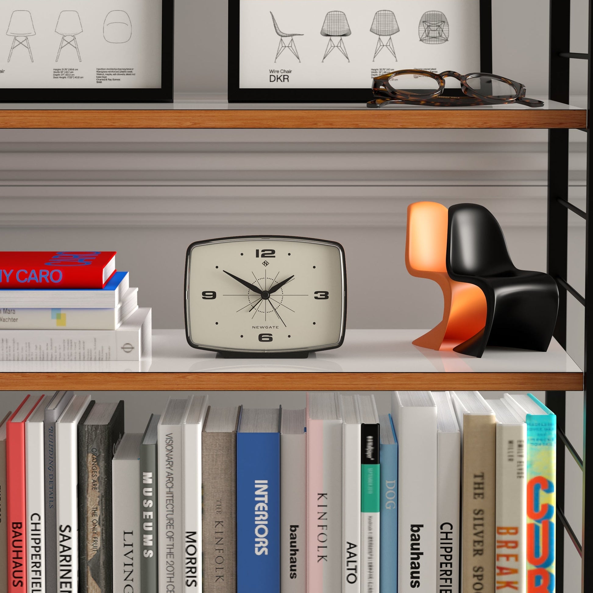 Newgate Brooklyn Alarm Clock - Black - RetroVibes.au