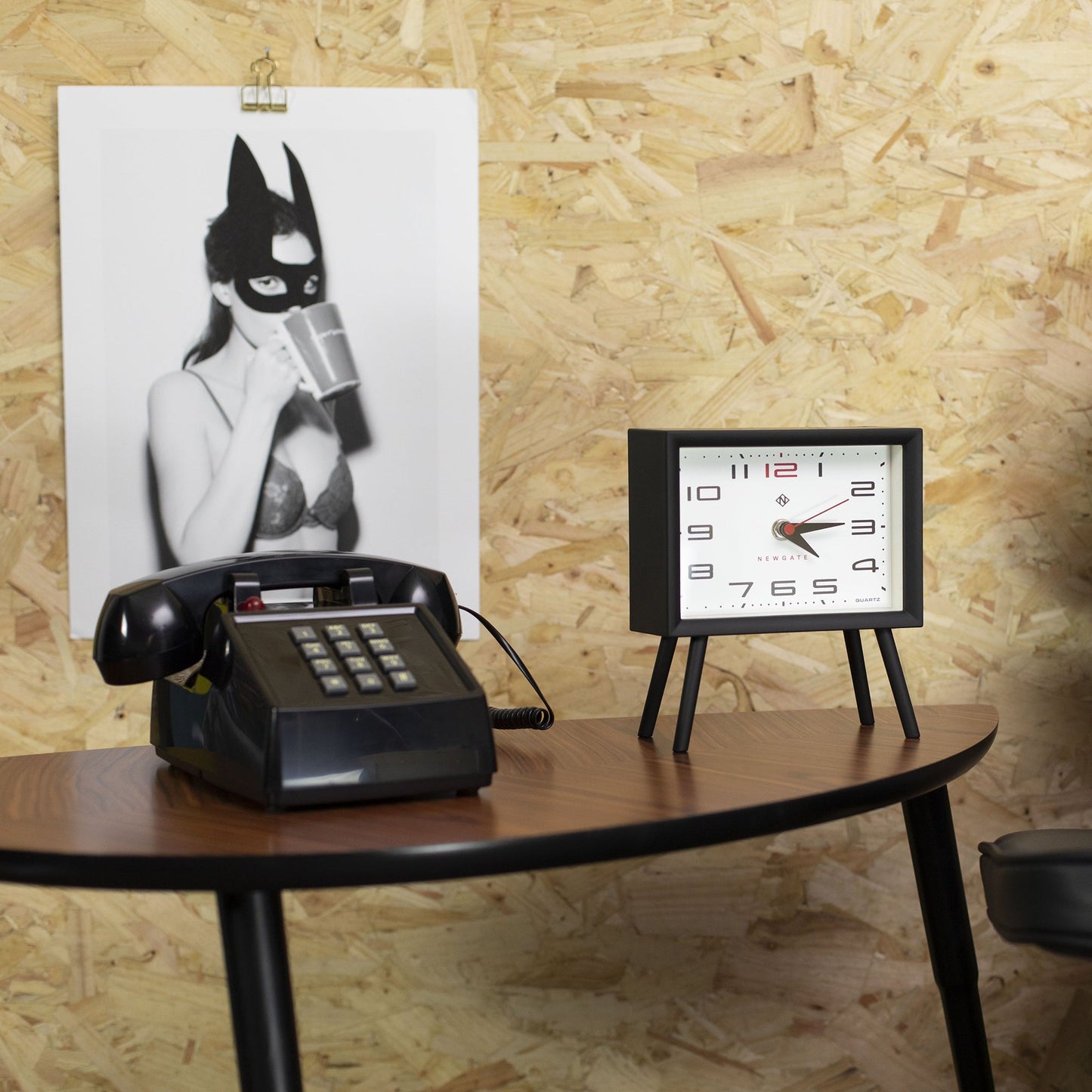 Newgate Henry Mantel Clock - Neutral Mono II Dial - RetroVibes.au