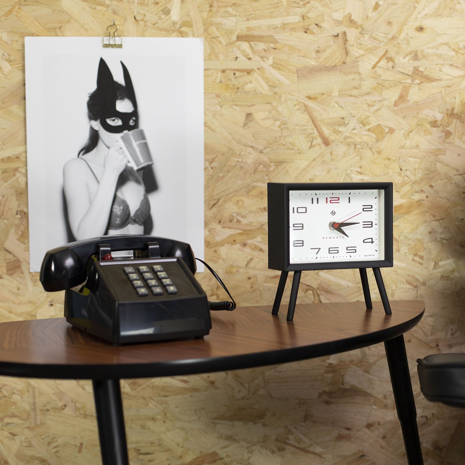 Newgate Henry Mantel Clock - Neutral Mono II Dial - RetroVibes.au