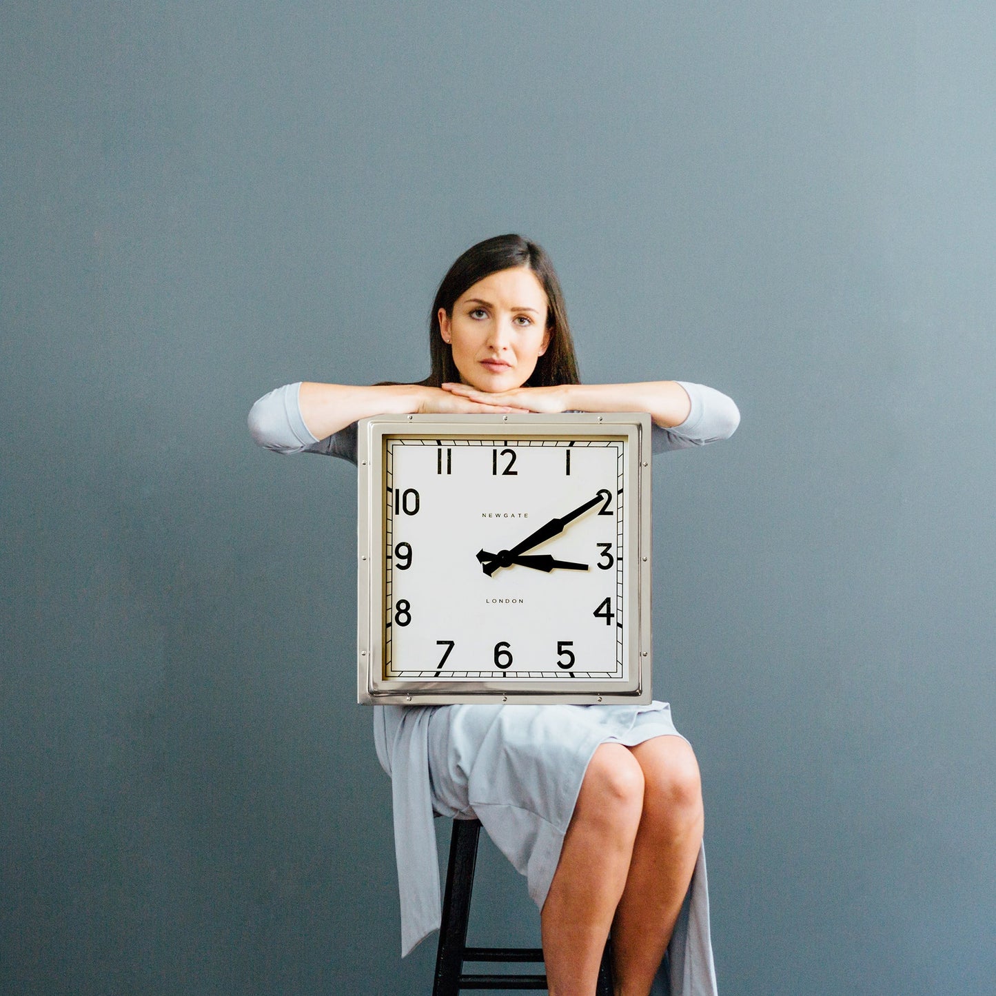 Newgate Quad Clock Chrome - RetroVibes.au