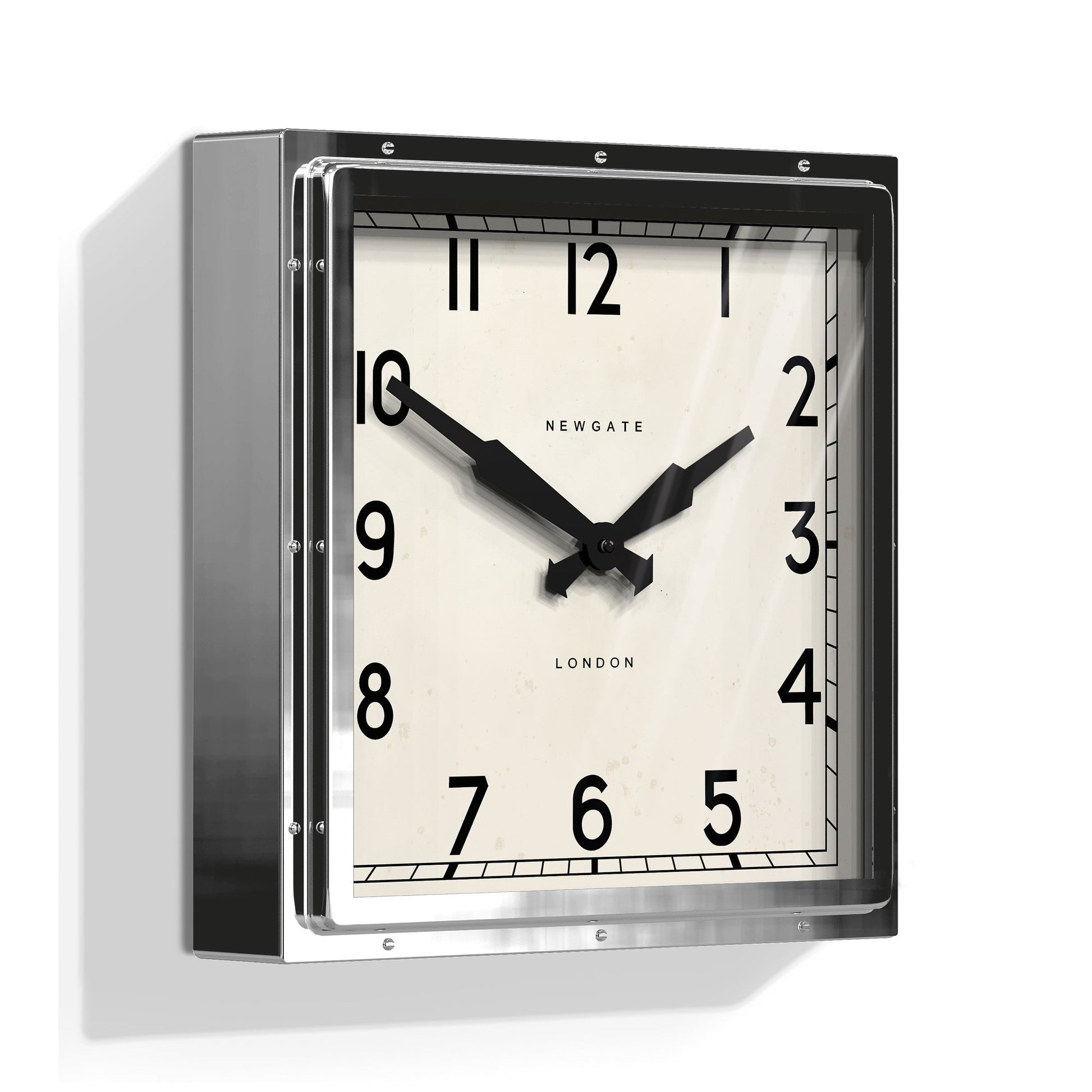 Newgate Quad Clock Chrome - RetroVibes.au