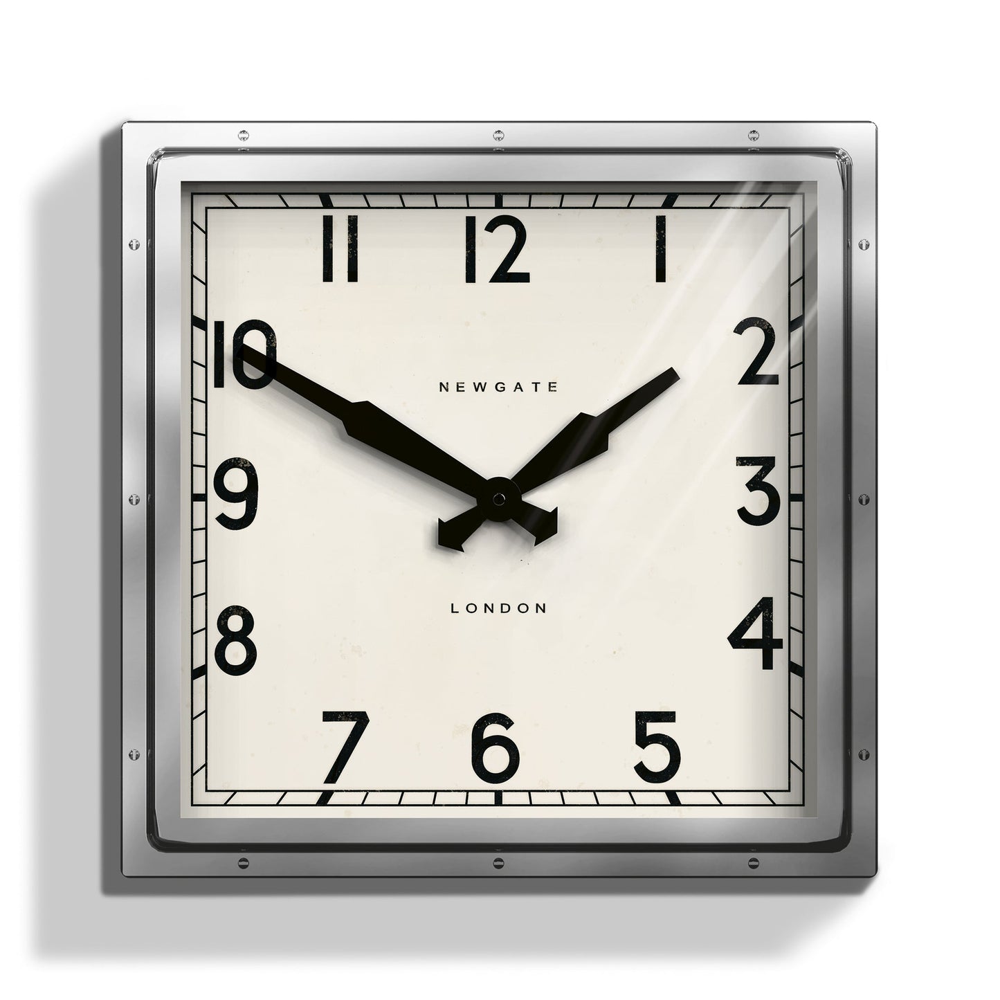 Newgate Quad Clock Chrome - RetroVibes.au