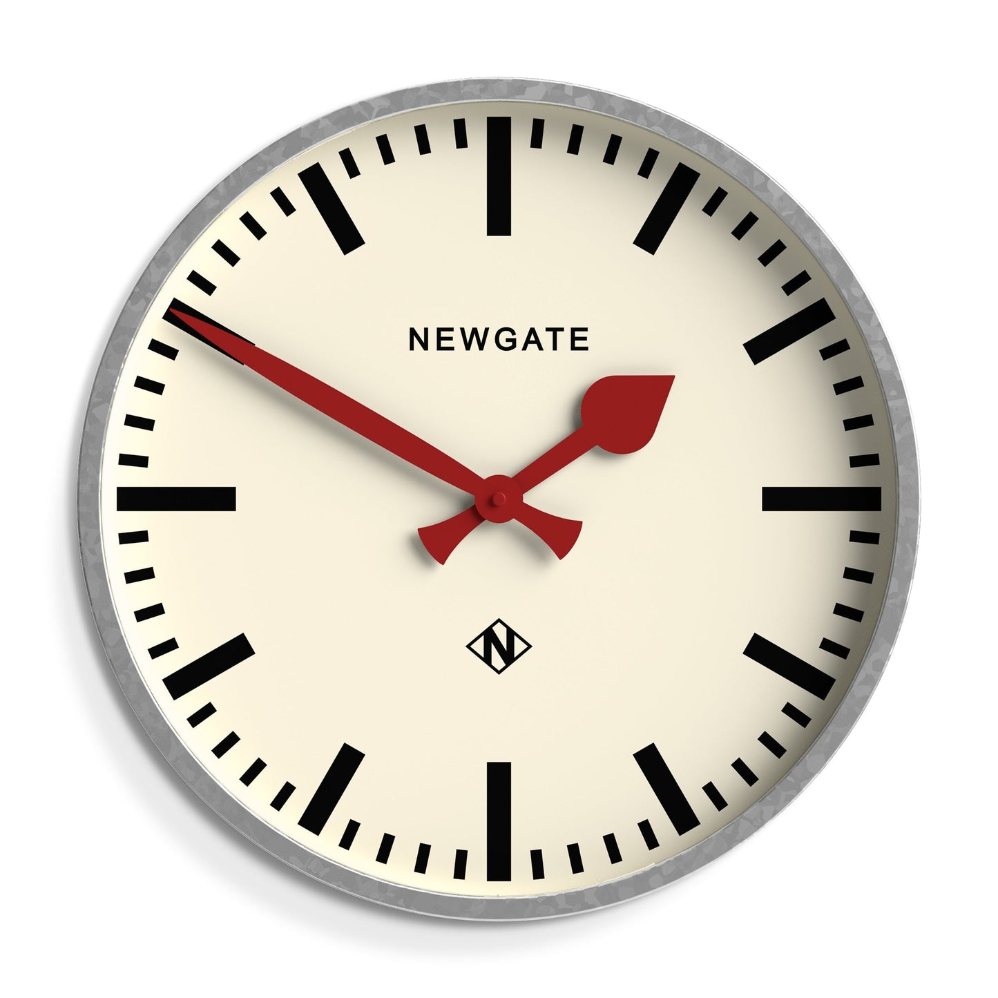 Newgate Universal Wall Clock Railway Dial Galvanised - RetroVibes.au