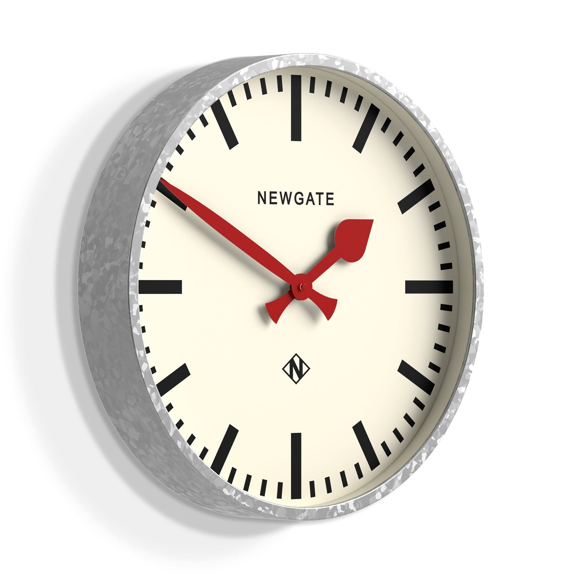 Newgate Universal Wall Clock Railway Dial Galvanised - RetroVibes.au
