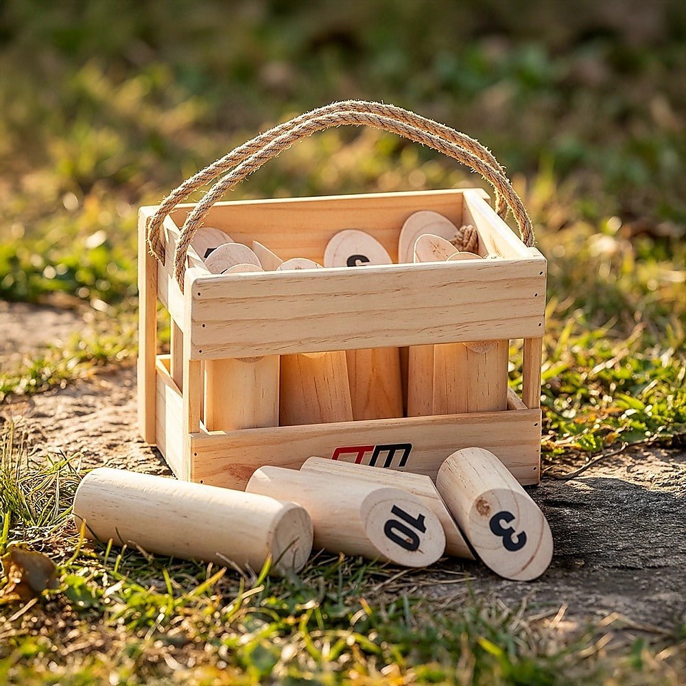 Number Toss Wooden Set Outdoor Games with Carry Case - RetroVibes.au