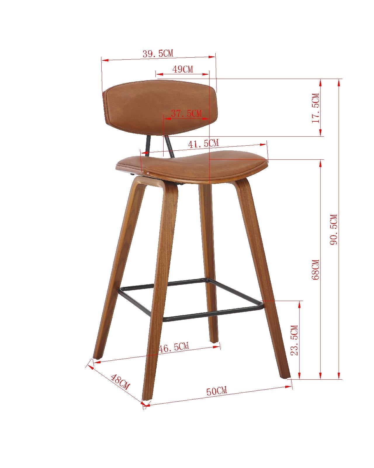 RETRO KITCHEN BENCH HEIGHT CHAIR - RetroVibes.au