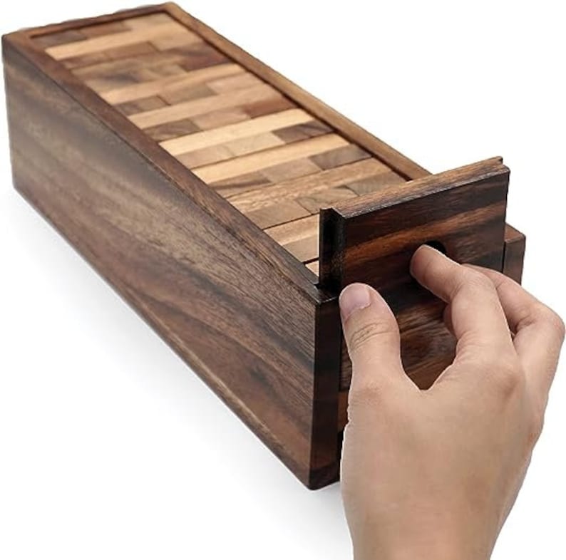 Stacking blocks wood balance game handmade stacking Fun Board Games Kids Ages 4 to Adults - RetroVibes.au