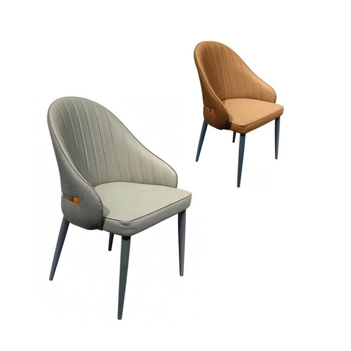 Velutto Velvet Dining Chairs – Brown (Set of 2) - RetroVibes.au