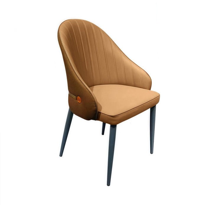 Velutto Velvet Dining Chairs – Brown (Set of 2) - RetroVibes.au