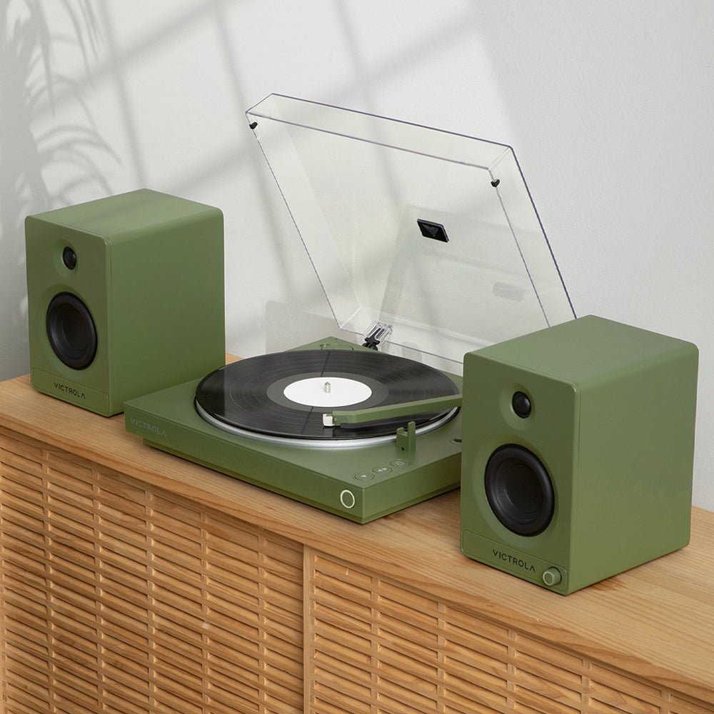 Victrola Automatic Turntable - Green - RetroVibes.au