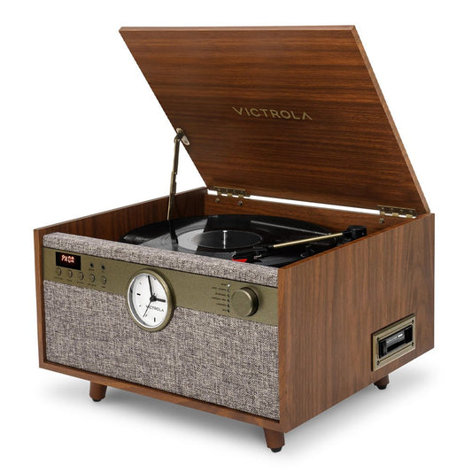 Victrola Century Signature 6 - in - 1 Wood Record Player - Walnut - RetroVibes.au