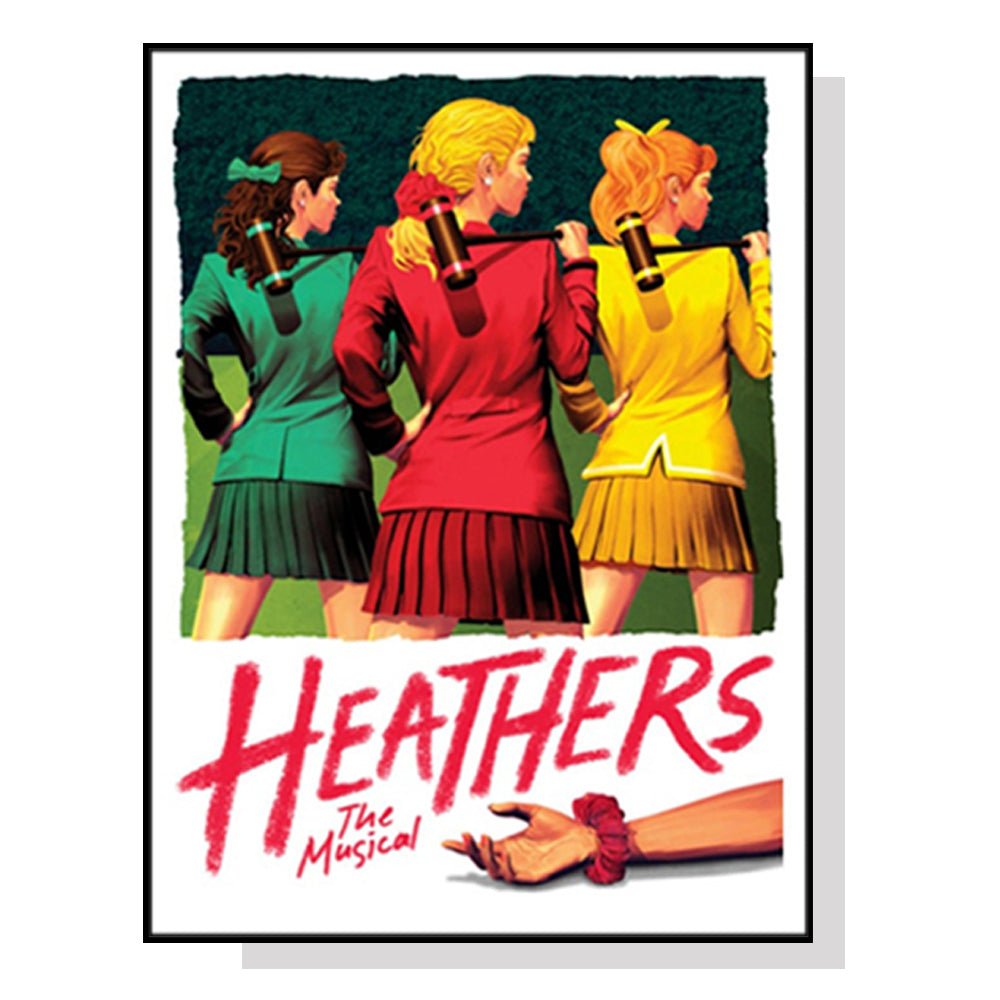 Wall Art 60cmx90cm Heathers The Musical Black Frame Canvas - RetroVibes.au