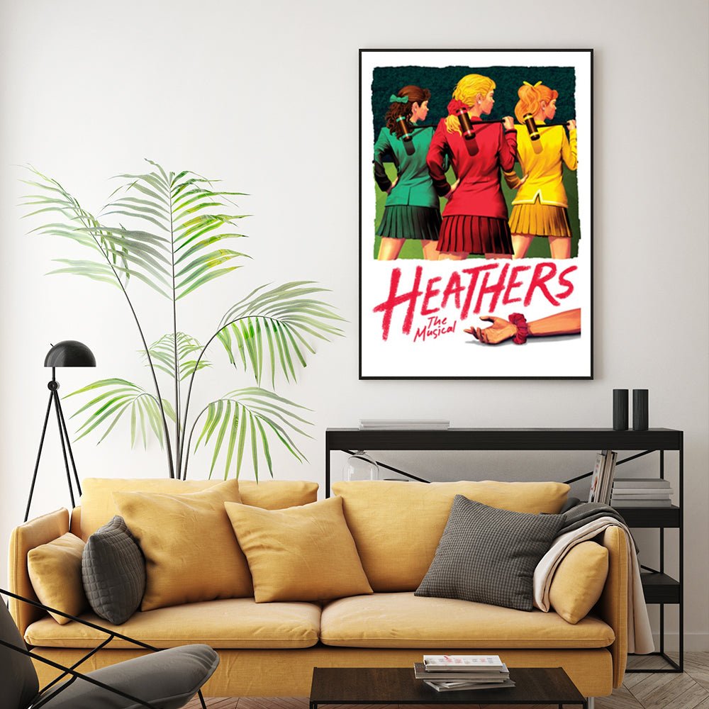 Wall Art 60cmx90cm Heathers The Musical Black Frame Canvas - RetroVibes.au