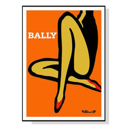 Wall Art 90cmx135cm Orange Legs Black Frame Canvas - RetroVibes.au