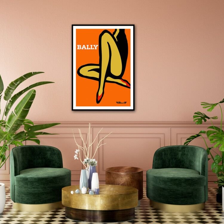 Wall Art 90cmx135cm Orange Legs Black Frame Canvas - RetroVibes.au