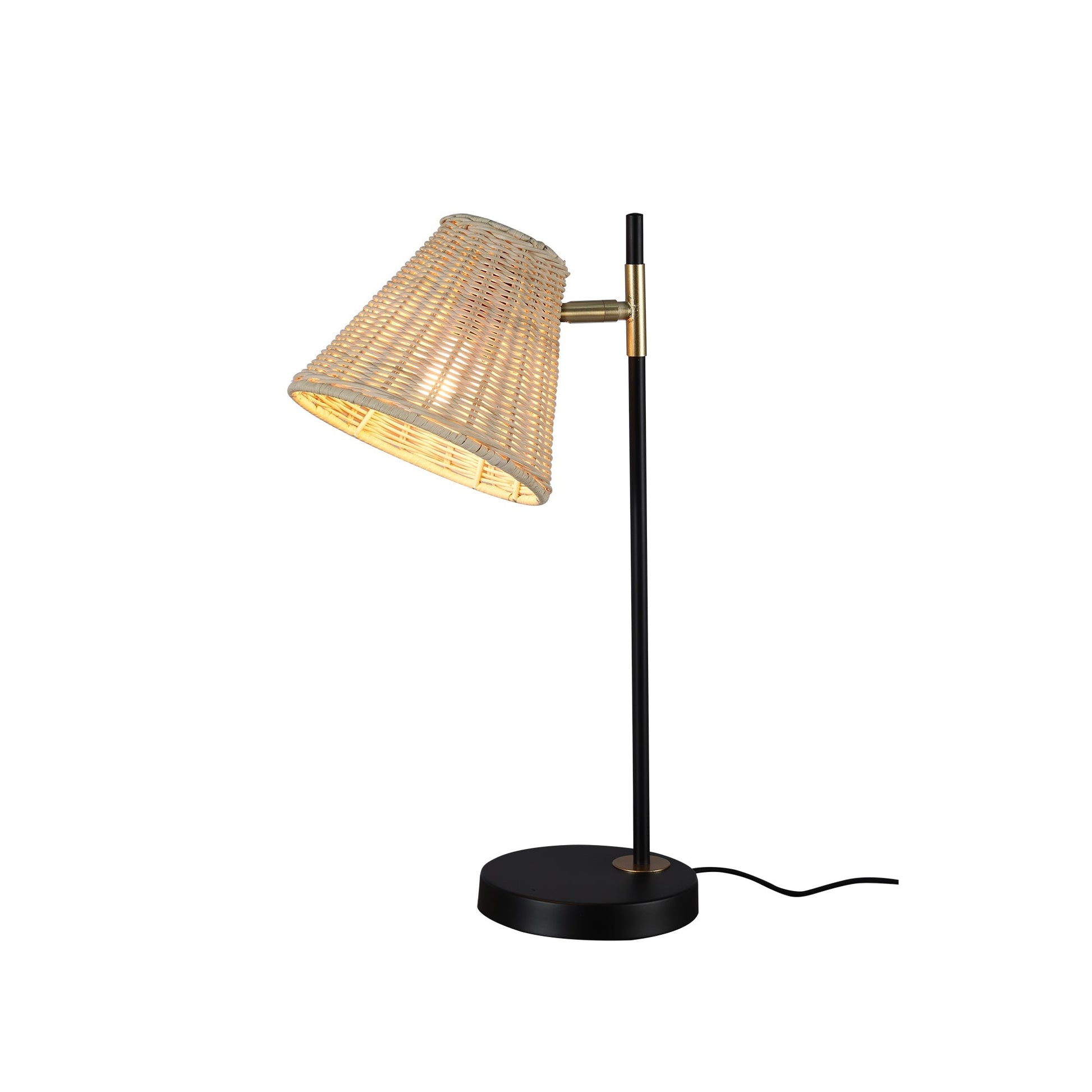 Retro Rattan Table Lamp - Yvette - RetroVibes.au